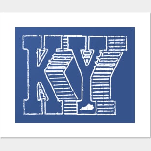 KY- Kentucky Vintage Distressed Posters and Art